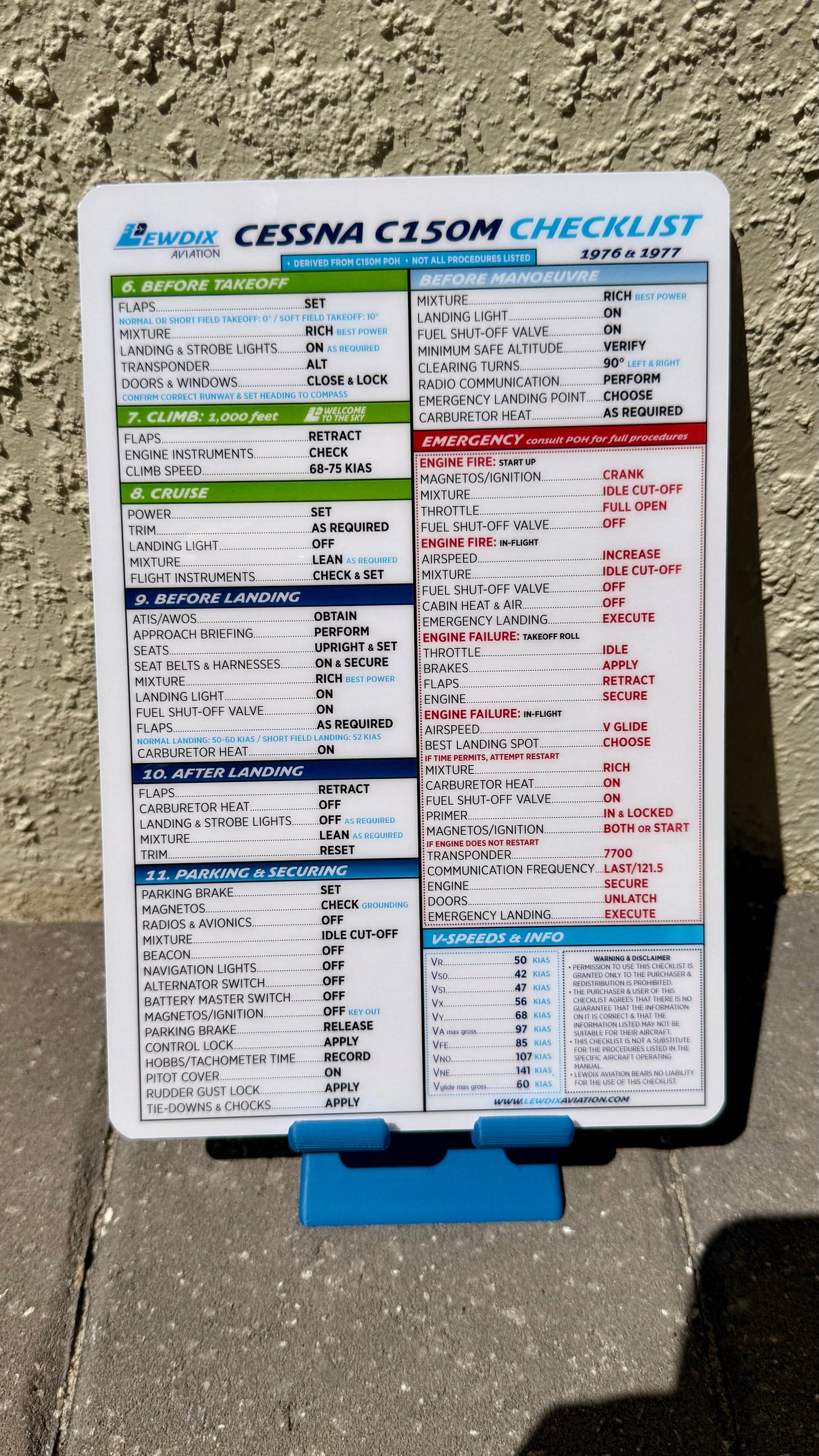 Cessna C150M (1976, 1977) Checklist
