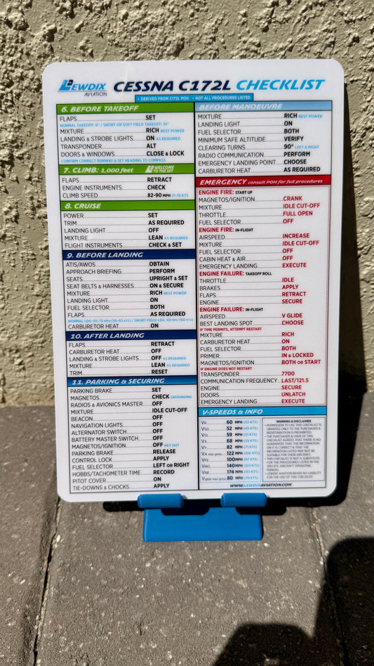 Cessna C172L Checklist