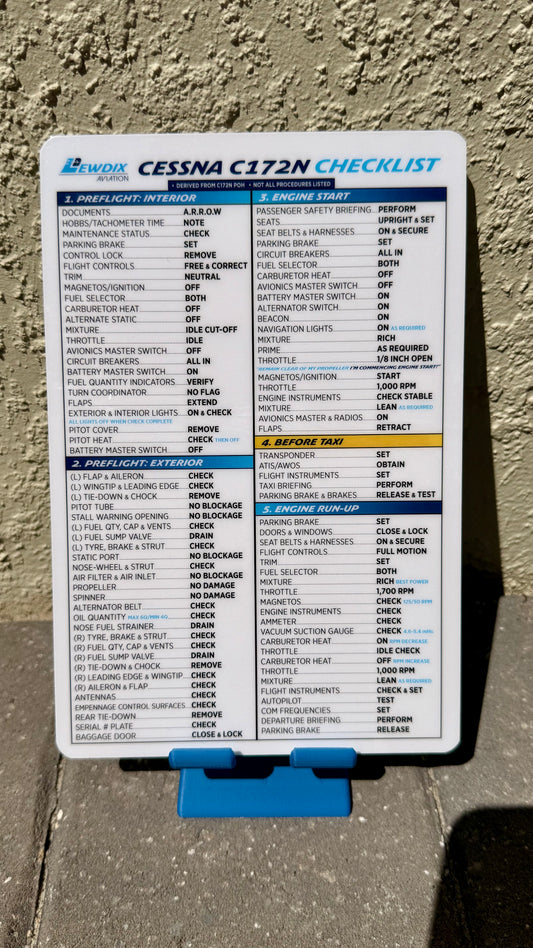 Cessna C172N Checklist