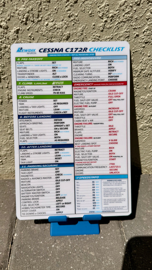 Cessna C172R Checklist