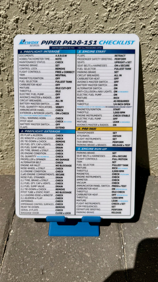 Piper PA28-151 Checklist