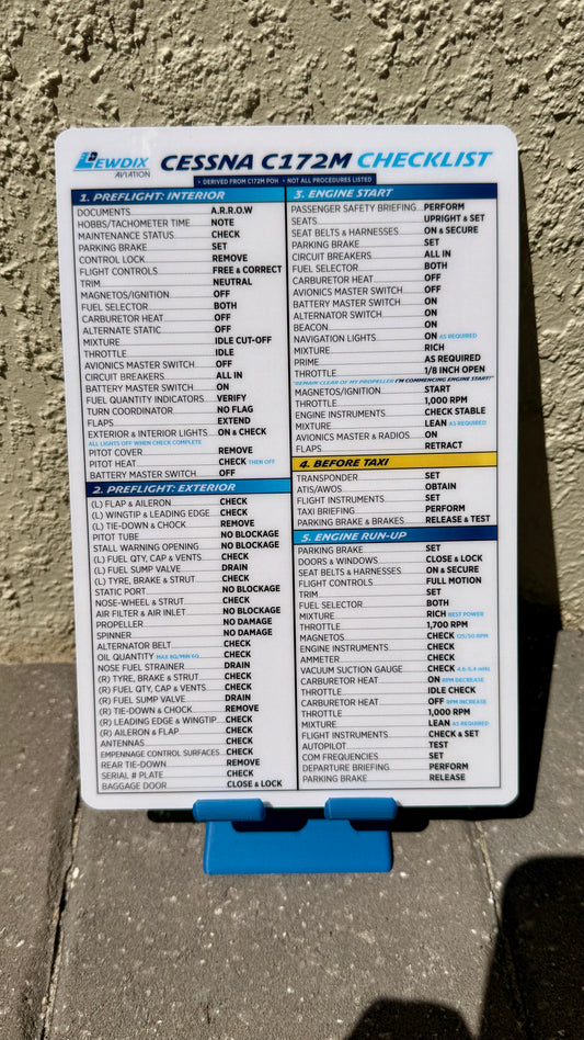 Cessna C172M Checklist