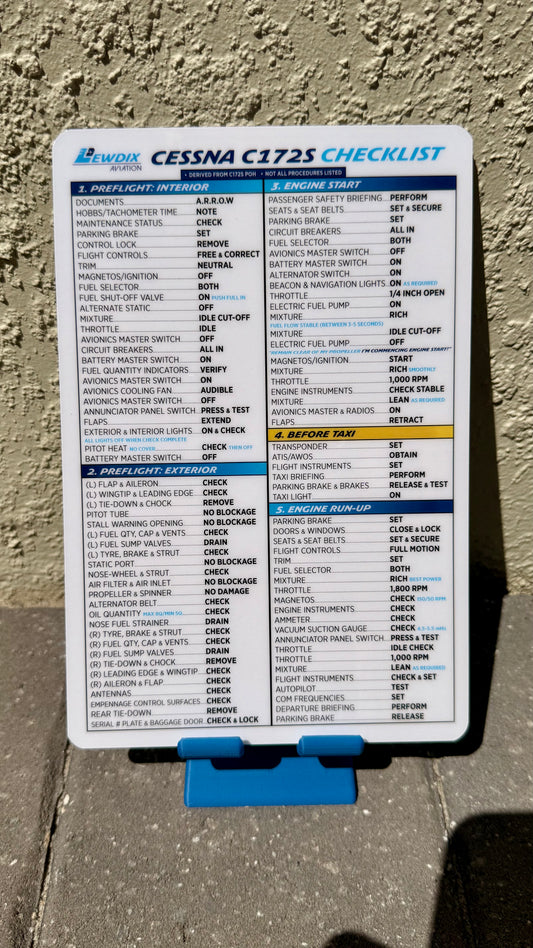 Cessna C172S Checklist
