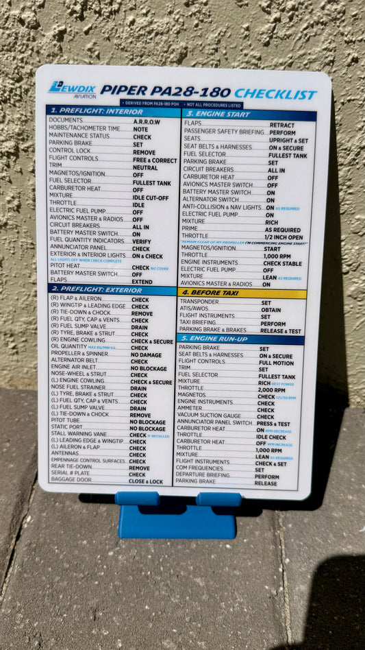 Piper PA28-180 Checklist