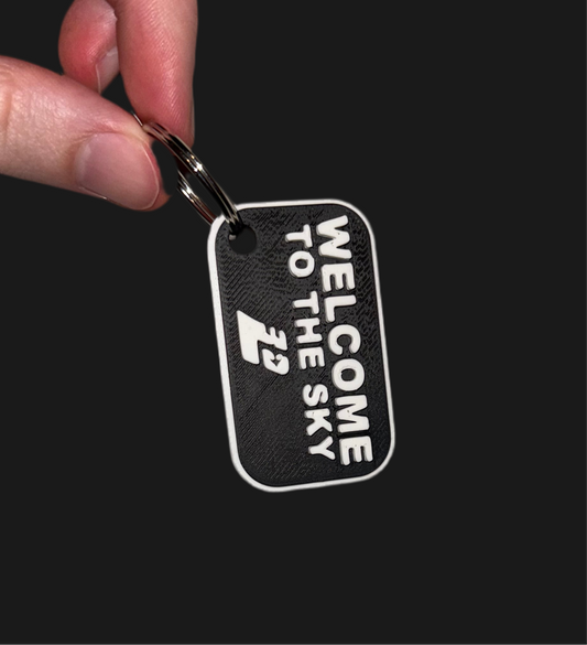 Welcome To The Sky Keychain