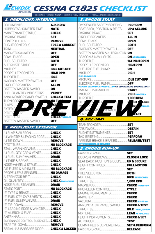 C182S Checklist