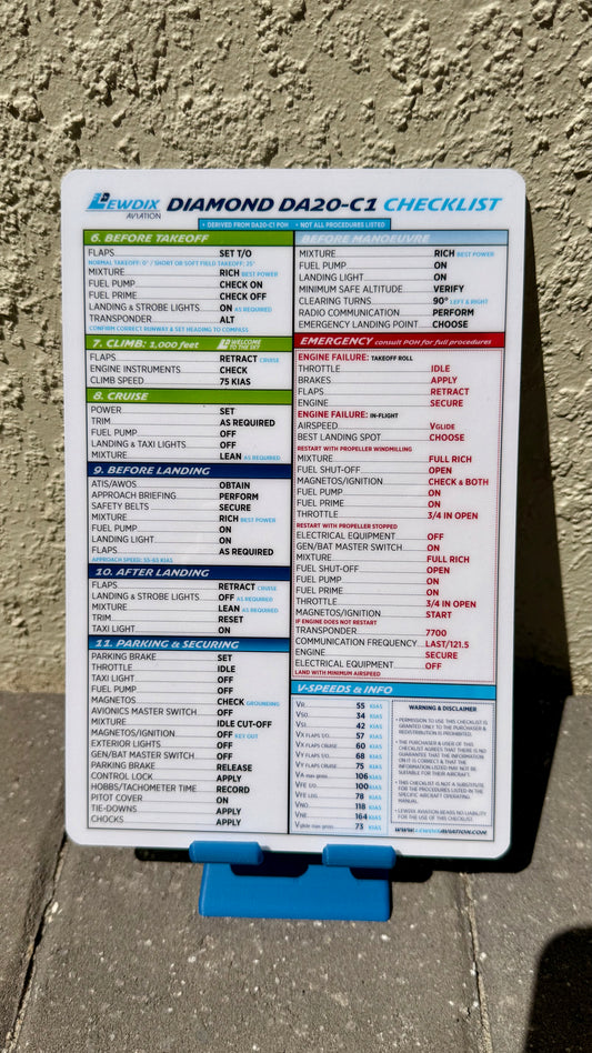 Diamond DA20-C1 Checklist