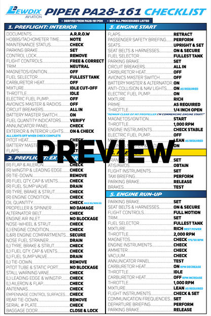 PA28-161 Checklist